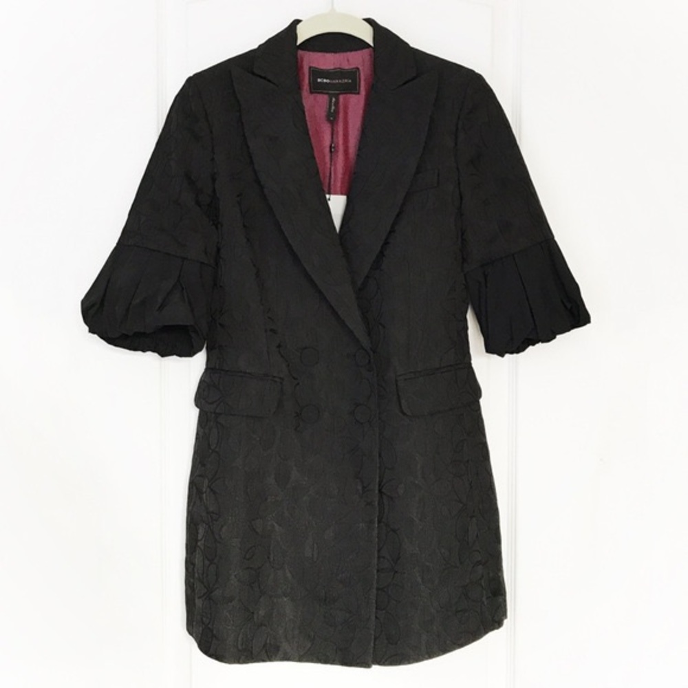 BCBGMaxAzria black printed blazer - Picture 3 of 16